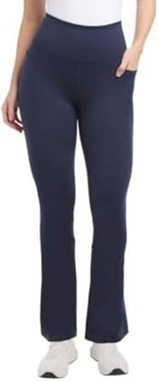 NWOT Jockey Navy High Waisted Boot Cut Flare Leg Yoga Pants Women's Size Medium